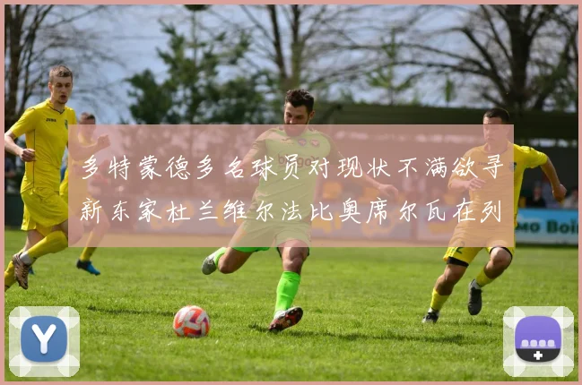 多特蒙德多名球员对现状不满欲寻新东家杜兰维尔法比奥席尔瓦在列